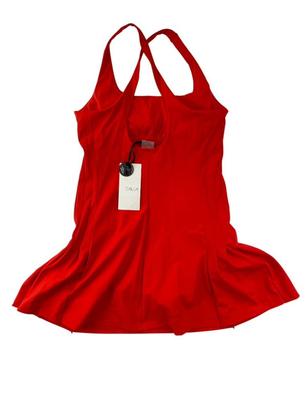 Calia Court Pleated Tennis Dress Fresh Red Wicking UPF 50+ Skorts Sz M $128 NWT - Picture 2 of 7